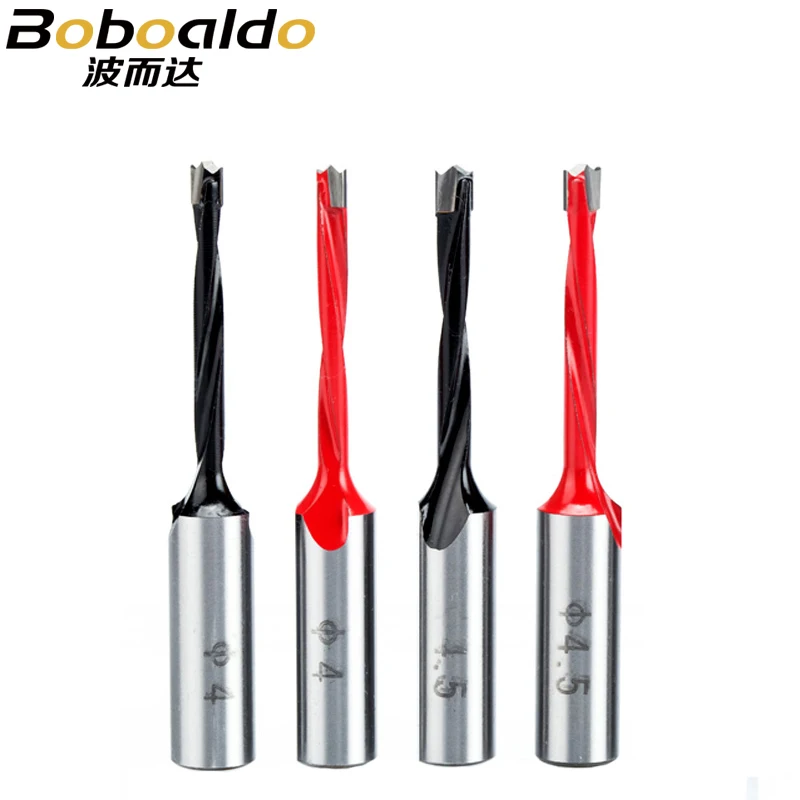 Boboalda 1pc 4mm-9.5mm wood drill bit 70mm length router bit row drilling for boring machine Gang drills wood Carbide endmill