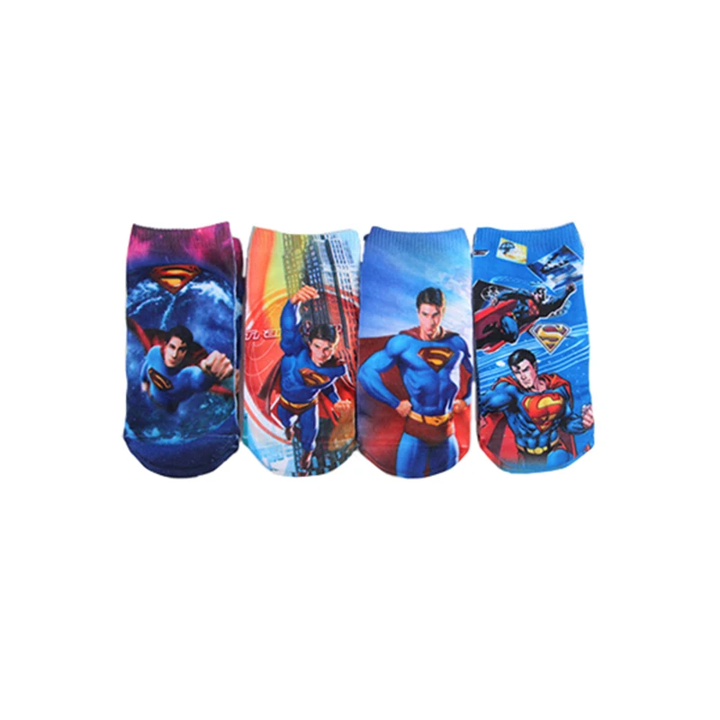 1 пара носков в случайном порядке коллекция года, детские носки с Суперменом, супергероем, marvel, для мальчиков возрастом от 2 до 8 лет, Человек-паук, Капитан Америка, лодка