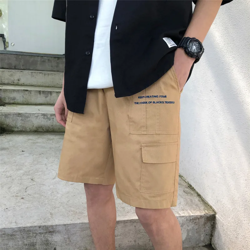 Новые летние список Корейская версия пара мужской свободные хип-хоп хлопок дикий Повседневные принты шорты M-2XL уличная лучшее