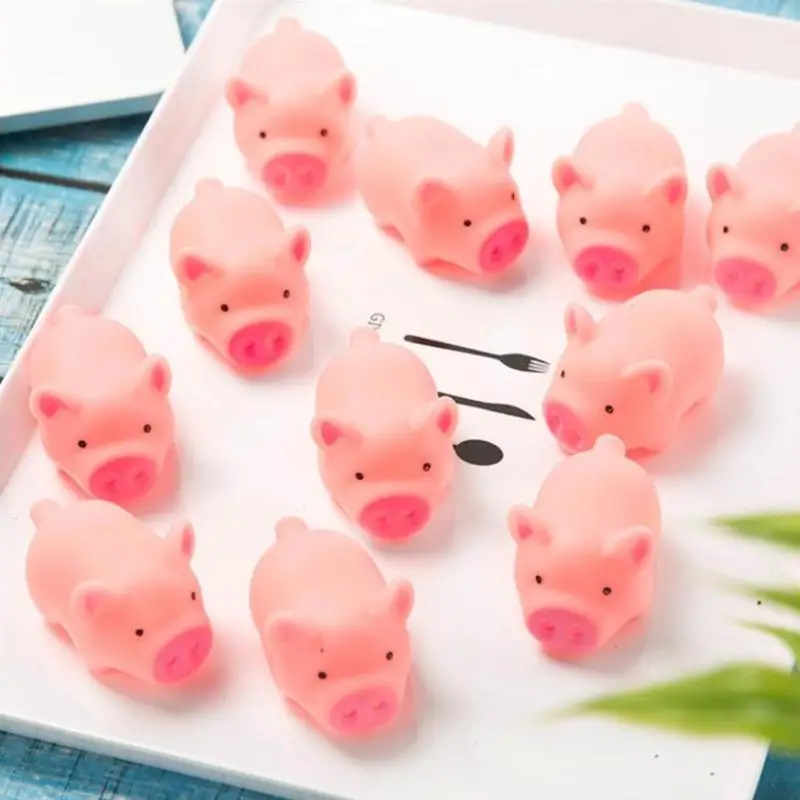Розовый мультфильм мягкая свинья антистрессовая игрушка поросенок звучащие игрушки для снятия стресса силиконовые сжимаемые игрушки Детский подарок детские забавные игрушки подарки