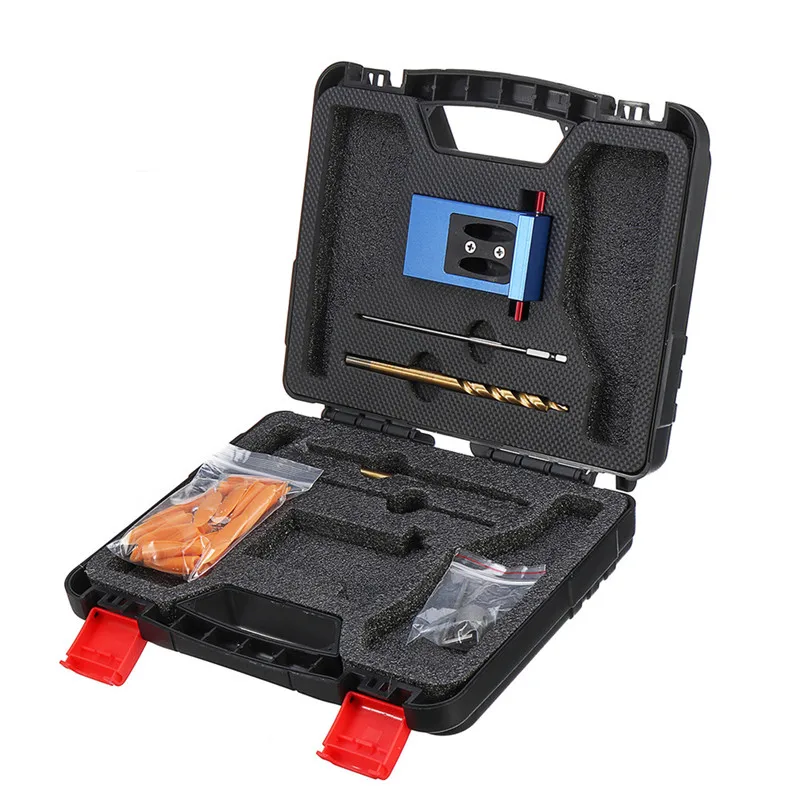 

Brand New Upgrade XK-1 Pocket Hole Jig Step Drill Bit Kit Wood Oblique Drill Guide Set Woodworking Locator Tools