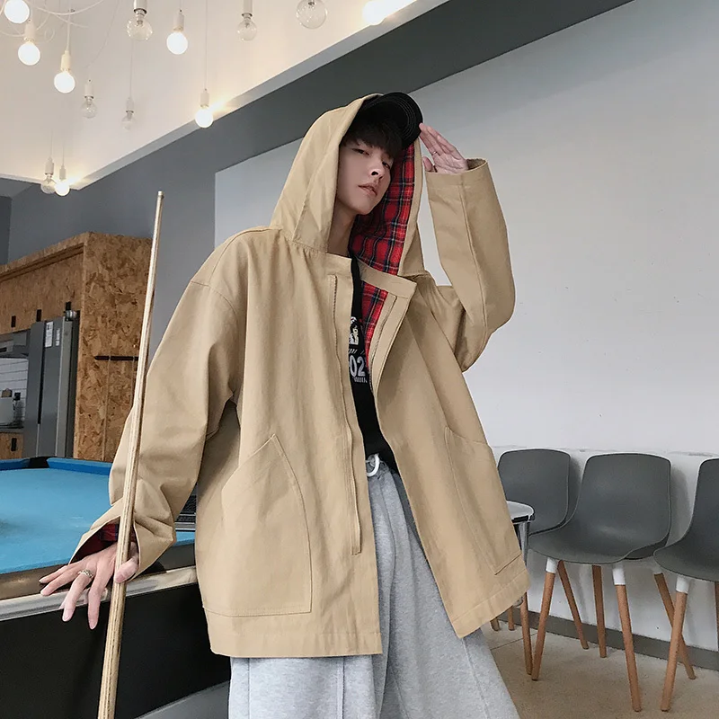 

2019 New Spring And Summer Fashion Chinese Style Couple Casual Long-sleeved Men's Tooling Jacket Cotton Windbreaker Hip Hop Best