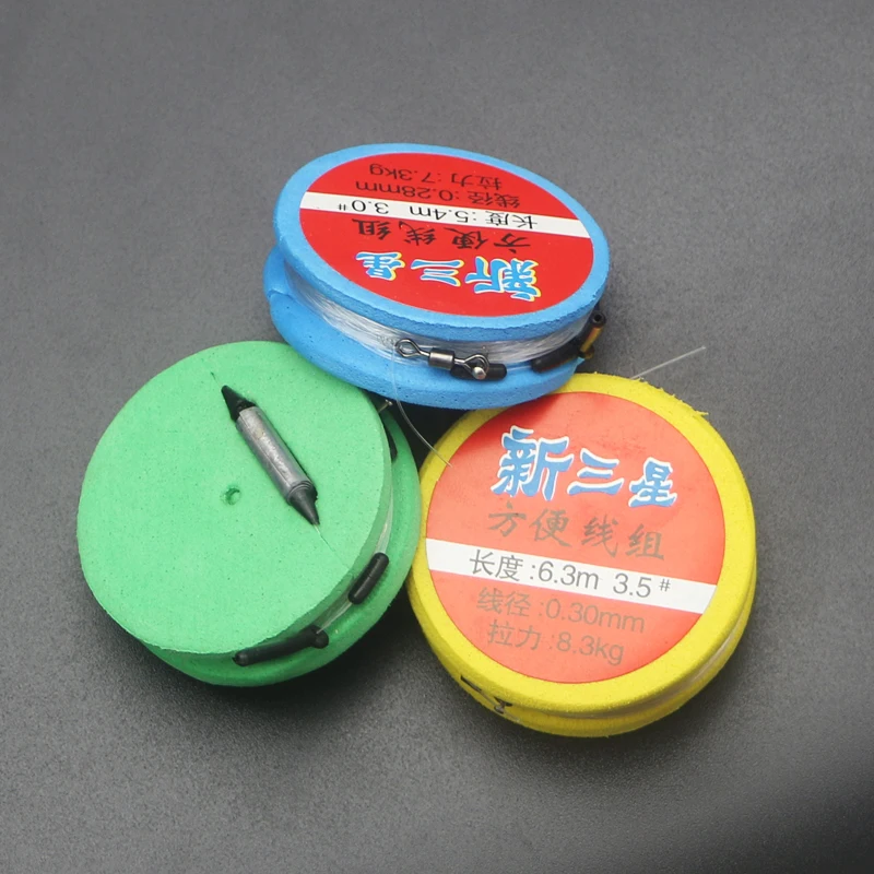 2PCSFishing line groupFishing Line Furled Leader fluorcarbon Pescaria Новый практичный буй + 8 кольцевой лист