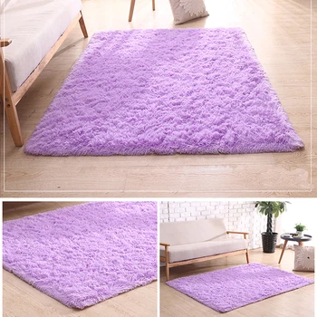 

9 Colors Solid Rugs Pink Puple Carpet Thicker Bathroom Non-slip Mat Area rug for living room Soft Child Bedroom Mat Vloerkleed