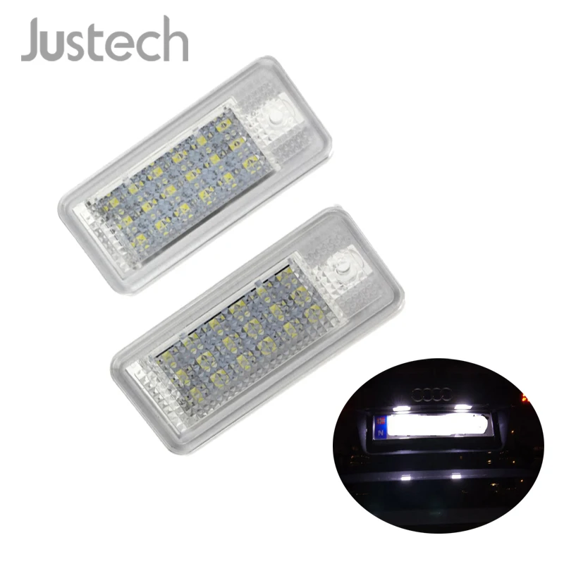 Jutech 2 шт. 18 светодиодный светильник 12 В с номером номерного знака SMD 5050 белый для Audi