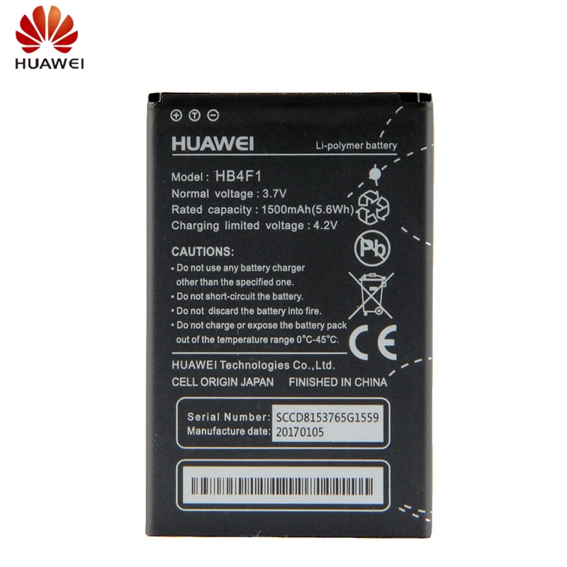 Huawei HB4F1 Батарея для huawei U8800 U8220 U8230 C8600 E5 E585 E5830 E5838 Оригинальные запасные Батарея 1500 мА-ч