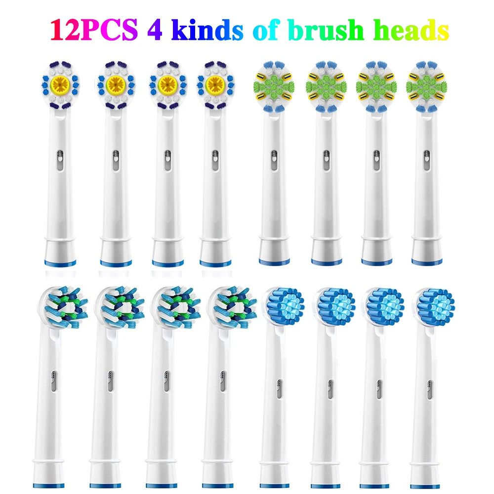 16pcs Electric toothbrush heads Replacement Braun Oral B Guard Bristles Precision Clean Sensitive Gum Cross Action Brush Heads