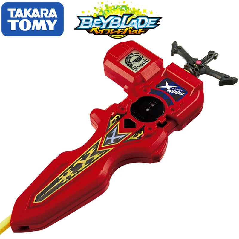 Оригинал TOMY Beyblade Burst launcher B 94 цифровой меч LAUNCHER красный правый левый двойной