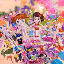 Random10 Sheets 3D Puffy Bubble Stickers Cartoon Princess cat Waterpoof DIY baby Toys for Children Kids Boy Girl Random10 Sheets 3D Puffy Bubble Stickers Cartoon Princess cat Waterpoof DIY baby Toys for Children Kids Boy Girl