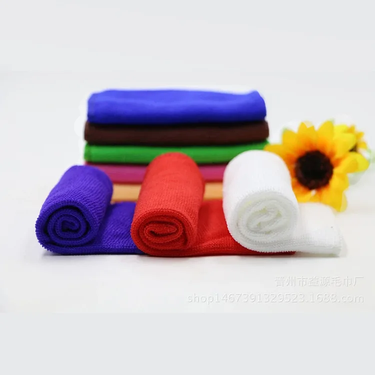 1Pcs 25*25 cm Clean Cloth Small Kerchief  Soft Square Hand Towel Microfiber Car Cleaning Bathroom Towels Water Absorbent 3