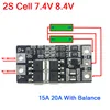 2S 15A 20A Cell 7.4V 8.4V 18650 Lithium Battery Protection Board with Balance BMS Li-ion Charger Protect FOR motor LELED light ► Photo 1/3
