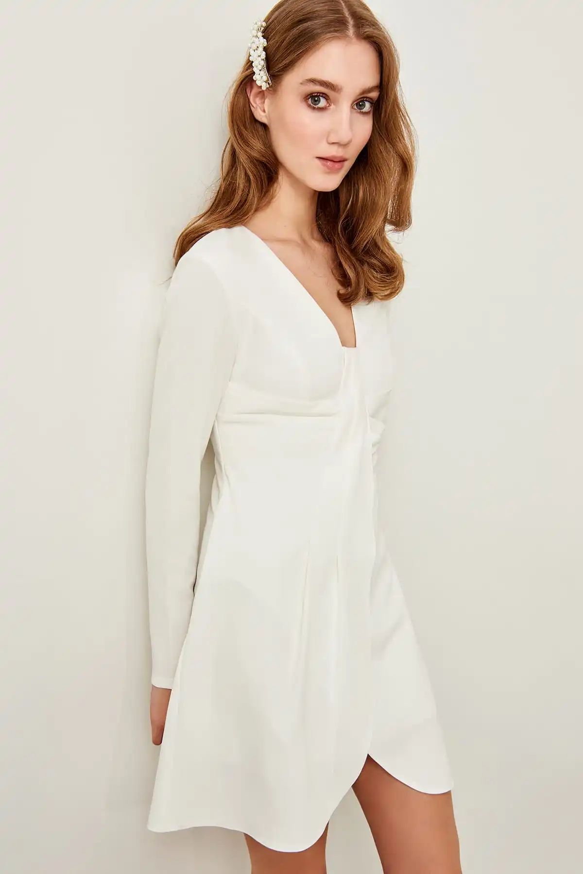

Trendyol Detailed TPRSS19UT0031 White Dress