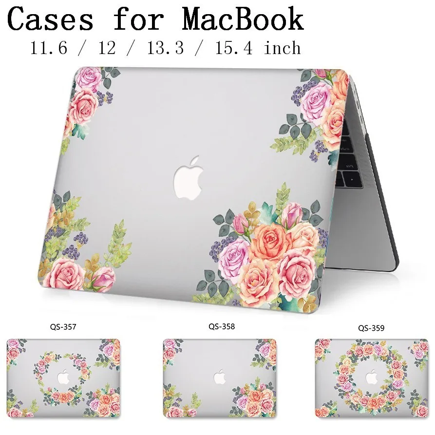 

Hot New Laptop Case For Macbook 13.3 15.6 Inch For MacBook Air Pro Retina 11 12 13 15.4 With Screen Protector Keyboard Cove Gift