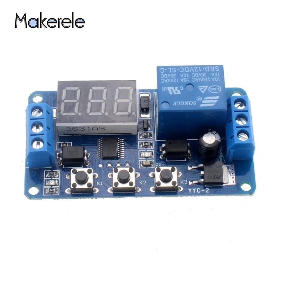 

12V New Timer Relay DC LED Display Module Digital Delay Control Switch Module PLC Automation Timing Turn Off Board