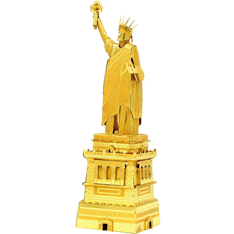 Статуя Свободы США весело 3d из металла Diy Миниатюрная модель Наборы Puzzle игрушки
