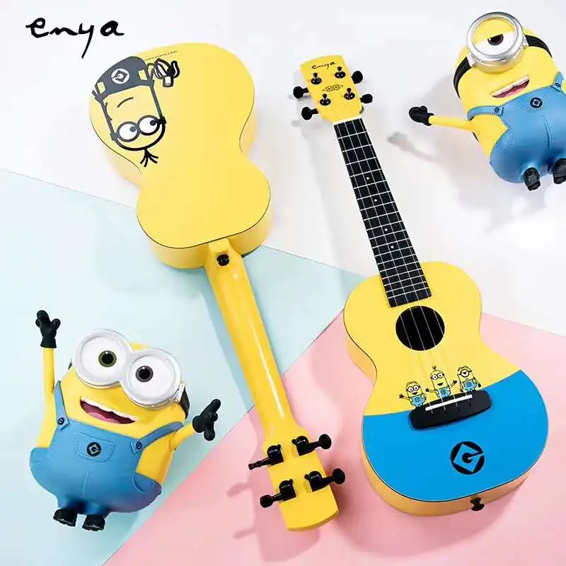 Enya Ukulele Concert 23 Inch Minions Ukeleles HPL Akoestische Snaarinstrumenten Hawaii Mini Gitaar met Begaafde Doos en Tas Enya Ukulele Concert 23 Inch Minions Ukeleles HPL Akoestische Snaarinstrumenten Hawaii Mini Gitaar met Begaafde Doos en Tas