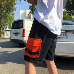 2019 Новые весенние и летние корейские повседневные мужские хлопковые свободные трендовые Красивые шорты с большим карманом M-3XL Размер