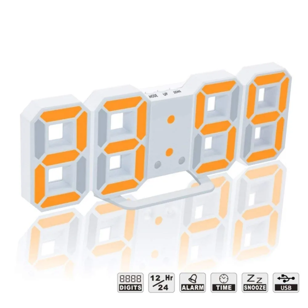 

Night Repetition Modern Home Office 12 / 24 Hours Electronic Desk Clock Creative 3d Table Clock Led Digital Alarm Clock
