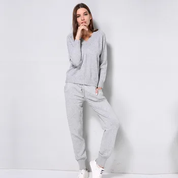 

New Autumn Winter Tracksuit Women Knit Sweater And Pant 2piece Set Women Sweater Suit Casual Warm Clothes Women's Tracksuit