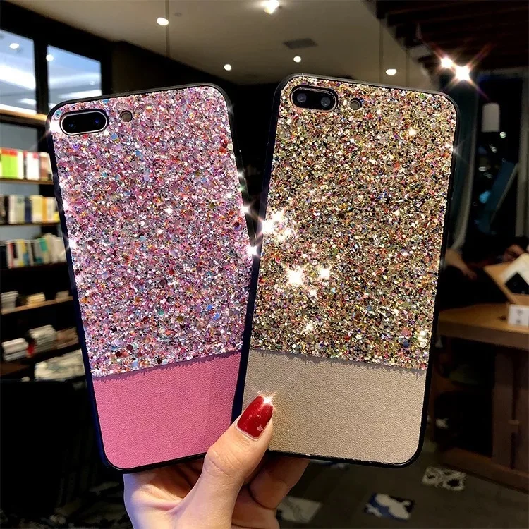 

Luxury Korea Silver diamonds Twinkle Phone Case Shine Soft TPU Cover Mobile For iPhoneXsmax 8plus 6s 7plus Skin Shell Protection
