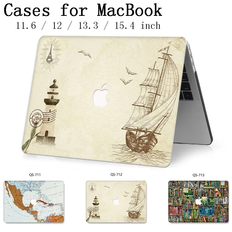 

Laptop For Case For New Apple MacBook Air Pro Retina 11 12 13 15 13.3 15.4 Inch With Screen Protector+Keyboard Cove Case Bags