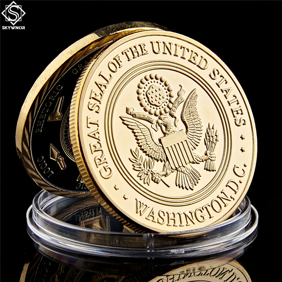 США военный отдел ВМС Великая Печать американское Золото вызов монета коллекция