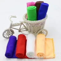 1Pcs 25*25 cm Clean Cloth Small Kerchief  Soft Square Hand Towel Microfiber Car Cleaning Bathroom Towels Water Absorbent 2