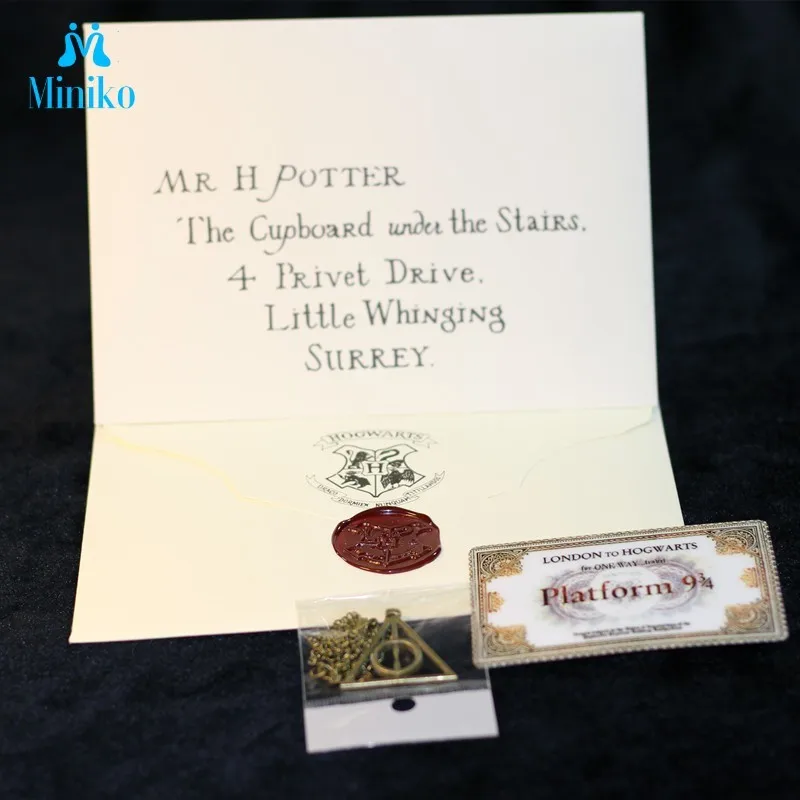

Hot Movie Harri Potter Admission Letter Of Hogwarts Toy Harri Potter Children Cosplay Tickets Admission Juguetes Letter