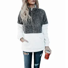 Turtleneck Sweater Autumn Winter Pullover 1/4 Zipper Sherpa Soft Fleece Knitted Sweater Oversized Sweater Fashion 2018 women