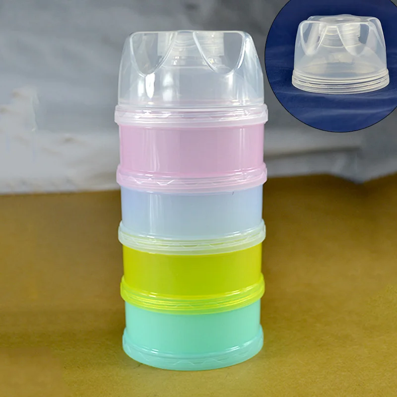 

Multiuse 4 Layers Baby Milk Snacks Powder Container Portable Formula Food Storage Container Dispenser Food Bottle Box Dispenser