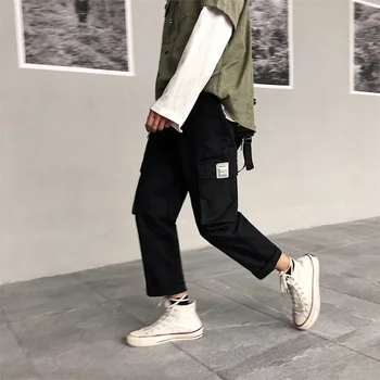 

2019 Chinese Style Spring And Summer Models Of High Quality Casual Men's Harajuku Versatile Comfortable Pocket Sweatpants