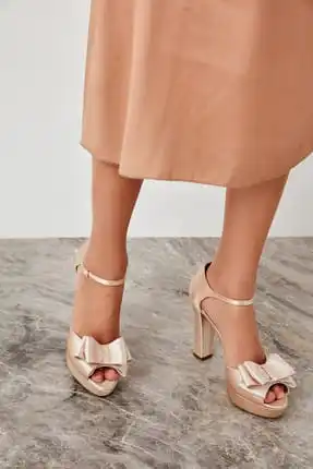 

Women's High-Heeled Shoes Satin Powder TAKSS19ME0004