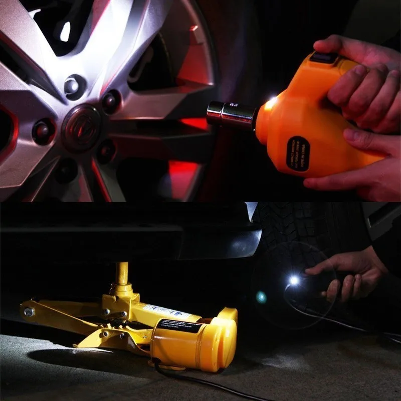 12v Car Electric Jack Tire Replacement Tool Led Light Automatic Lifting Repair Tool Kit Hydraulic J