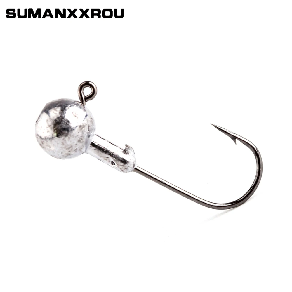 

3pcs/lot Hooks Lead Jig Head 3.5g 5g 7g 10g 14g Barbed Hook Soft Bait Lure Jigging Hook Carp Hooks Fishing Tackle Pesca YG24