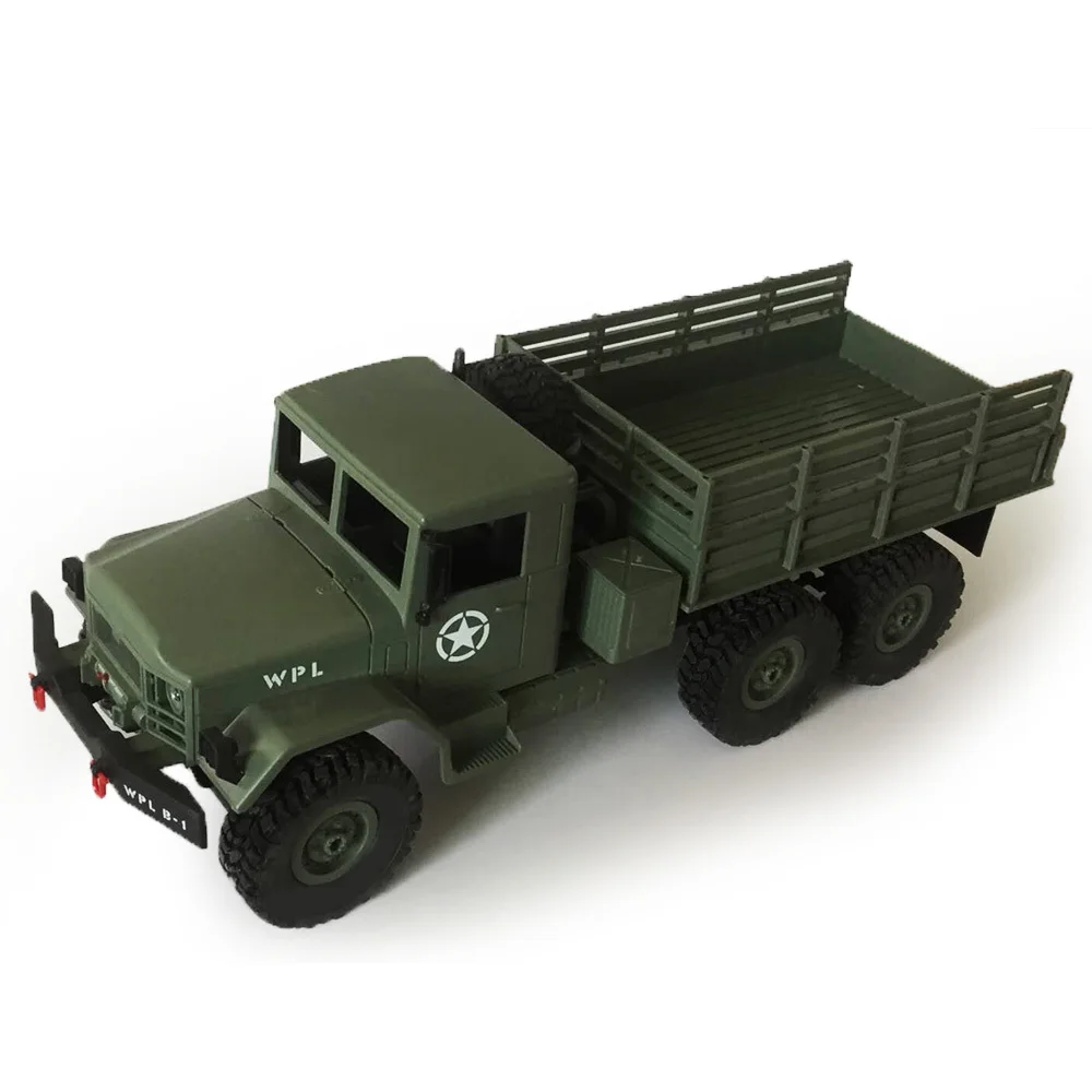 

WPL 1:16 Radio-Controlled Toy RC Military Truck Crawler Off Road Car 4WD 2.4G Electric Car For kid Machine On The Control Panel/