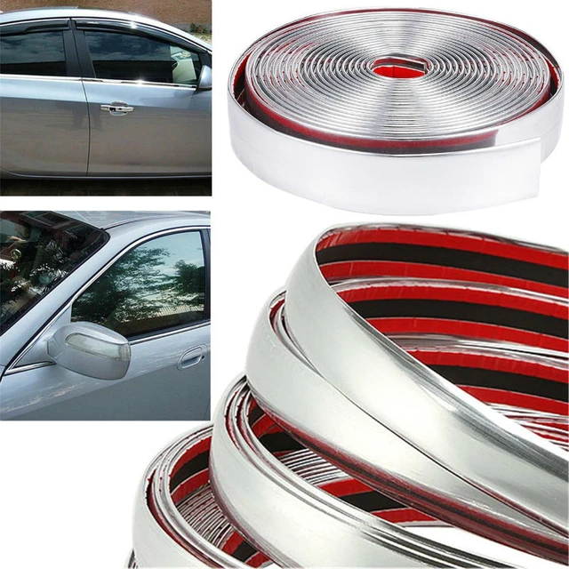 3M Silber Auto Chrome DIY Form Dekorative Streifen Für Grille Fenster Auto  Tür Rand Scratch Schutz Abdeckung Auto Form aufkleber - AliExpress