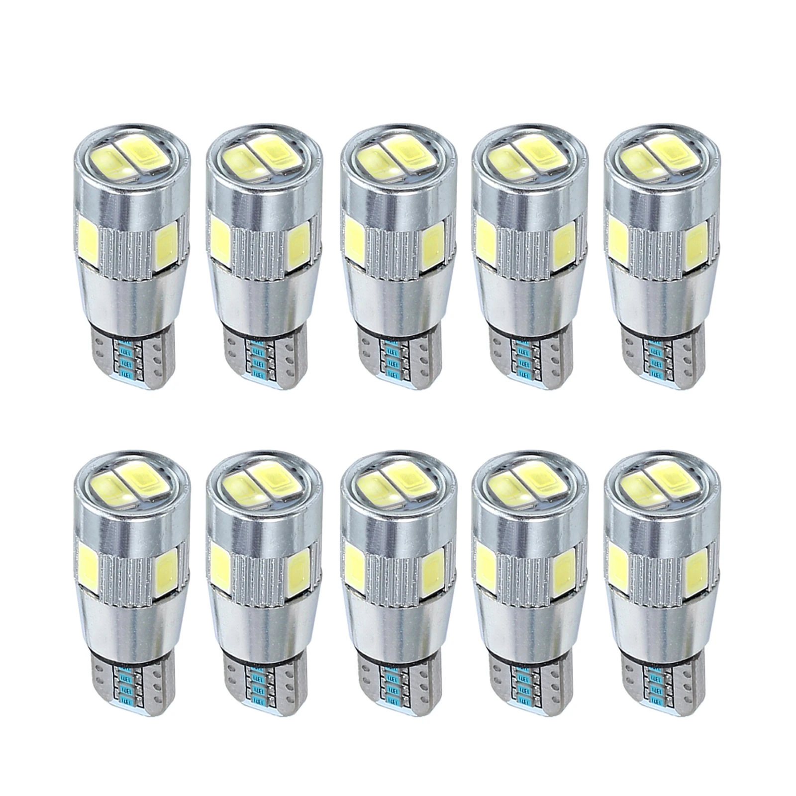 Justech 10x T10 6 SMD 5630 чип светодиодный W5W Canbus парковочный светильник белый 6 SMD 5630 светодиодный, супер яркий