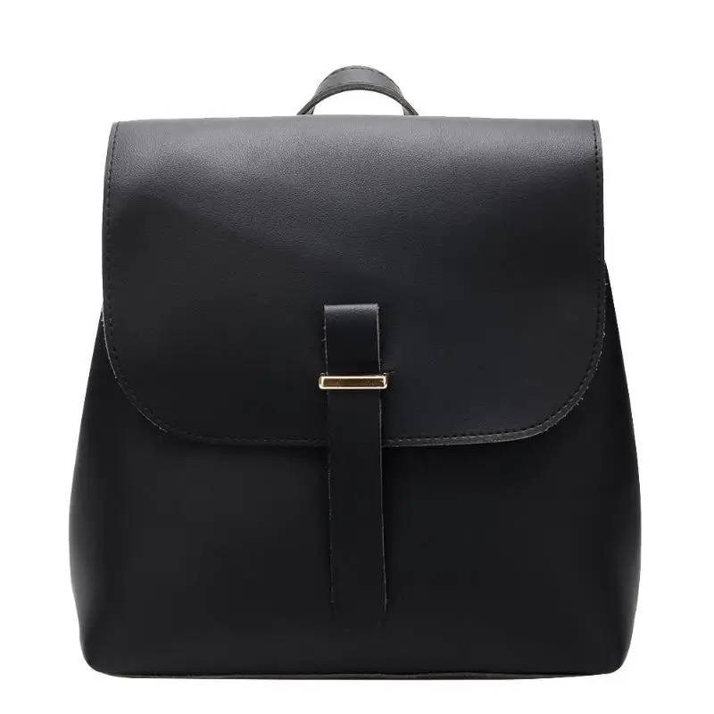 

Elegant PU leather shoulder Back bags Simple Women Girls Leather Travel Backpacks Pure Shoulder crossbody Hand bags For Ladies