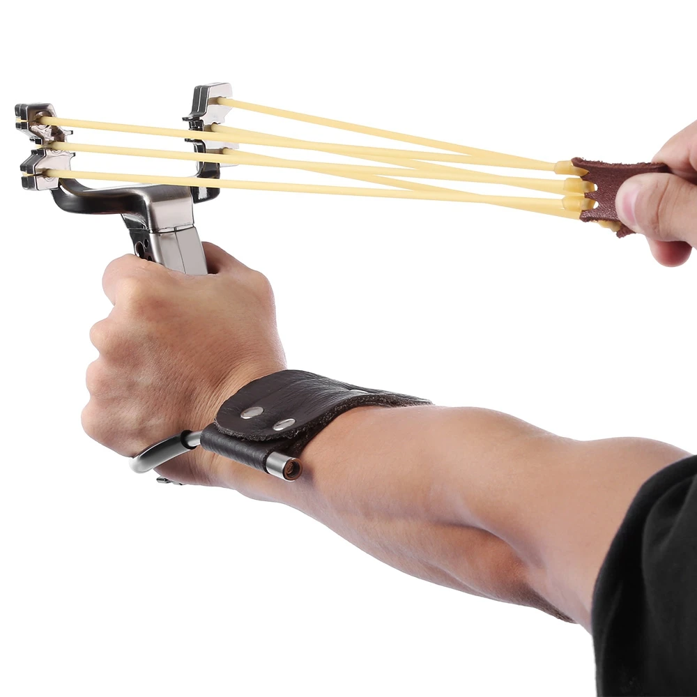

Shooting fish arrow Rubber Band Slingshot Wrist Catapult Hunting Fishing Tools