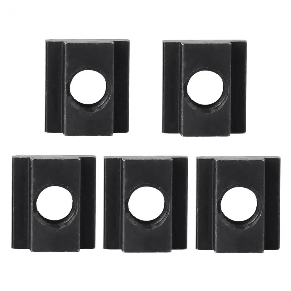 

5pcs/set M12 T Slot Nuts Black Oxide Finish Clamping Table Slot Nut Fit Into T-slots In Machine Tool Tables Fastener Hardware