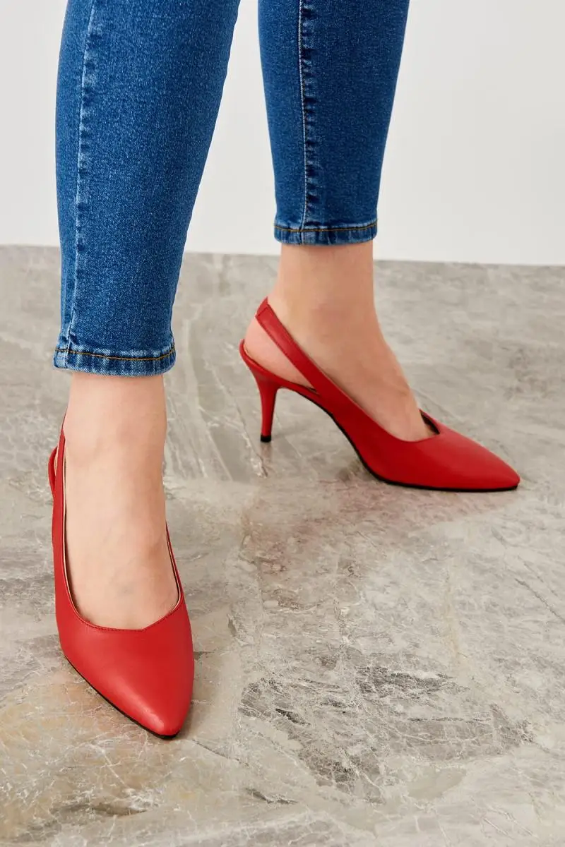 

Trendyol Red Women 'S Heels Shoes TAKSS19ZS0018