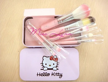 

7Pcs/Set HelloKitty Makeup Brushe Set For Foundation Powder Blush Eyeshadow Concealer Lip Eye MakeUp Brush Cosmetics Tool
