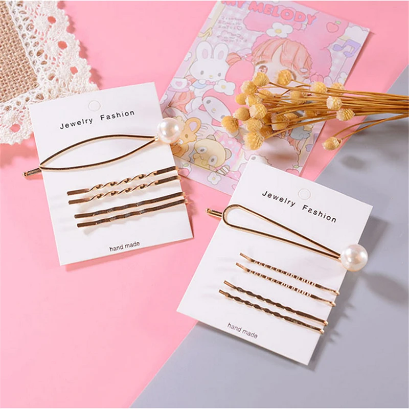 

5Pcs/Set Metal Hair Clip Hairband Comb Barrette Hairpin Headdress Accessories Beauty Styling Tools New Arrival