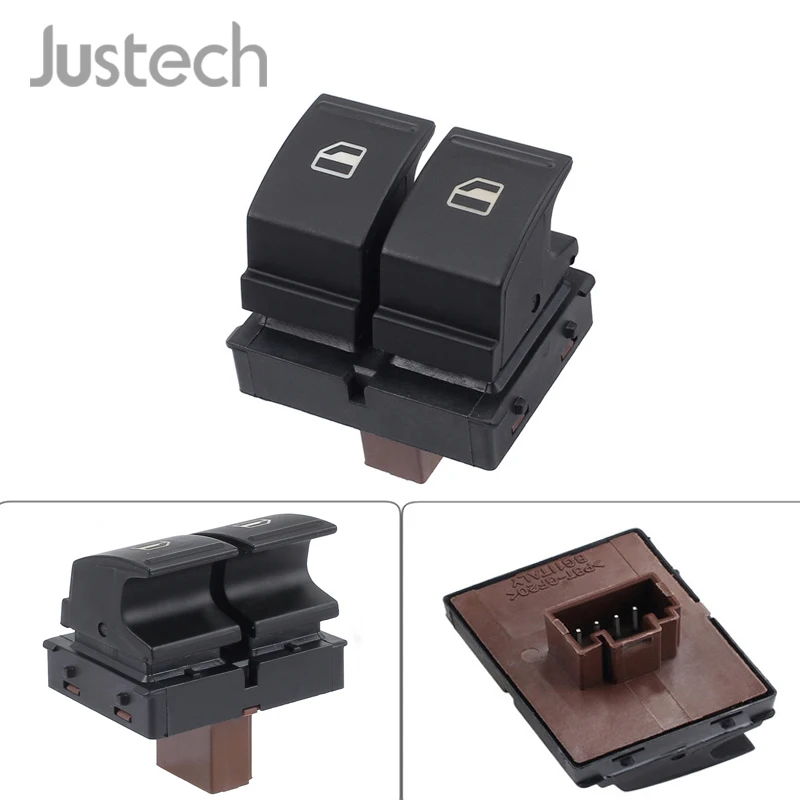 Justech Электрический оконный двойной переключатель кнопки 1Z0959858 для Skoda Yeti Roomster Fabia
