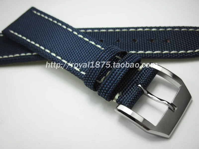 Для мужчин Композитное волокно+ кожа 20 21 22 мм синий ремешок для часов iwc Seiko Tissot часов мужской женский ремень браслет