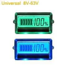Universal Battery Monitor 12v 24v 36v 48v lead acid Lithium lifepo4 li-ion battery indicator Capacity Digital LCD Tester meter