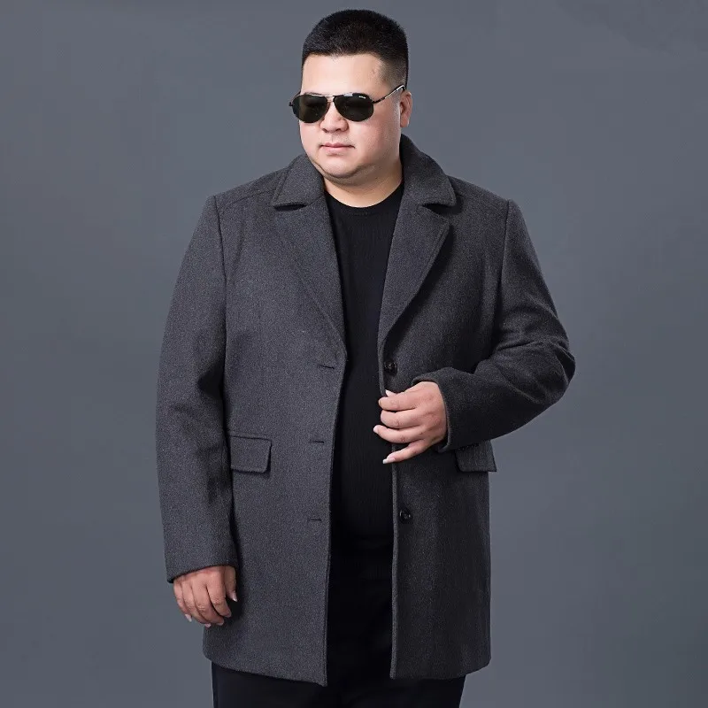 Новый 8XL 7XL Большие размеры зимняя куртка Для мужчин утолщение Шерстяное пальто Slim Fit Куртки Верхняя одежда теплый человек повседневная