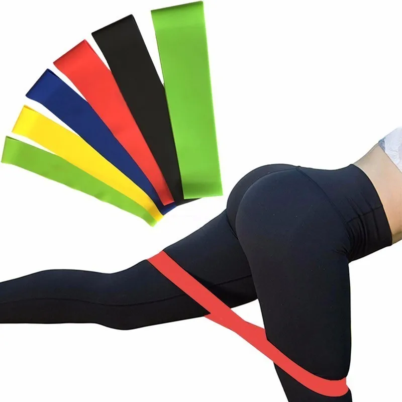 

Yoga Resistance Rubber Bands Indoor Outdoor Fitness Equipment 0.35mm-1.1mm 5 Colors Pilates Sport Training Workout Elastic Bands