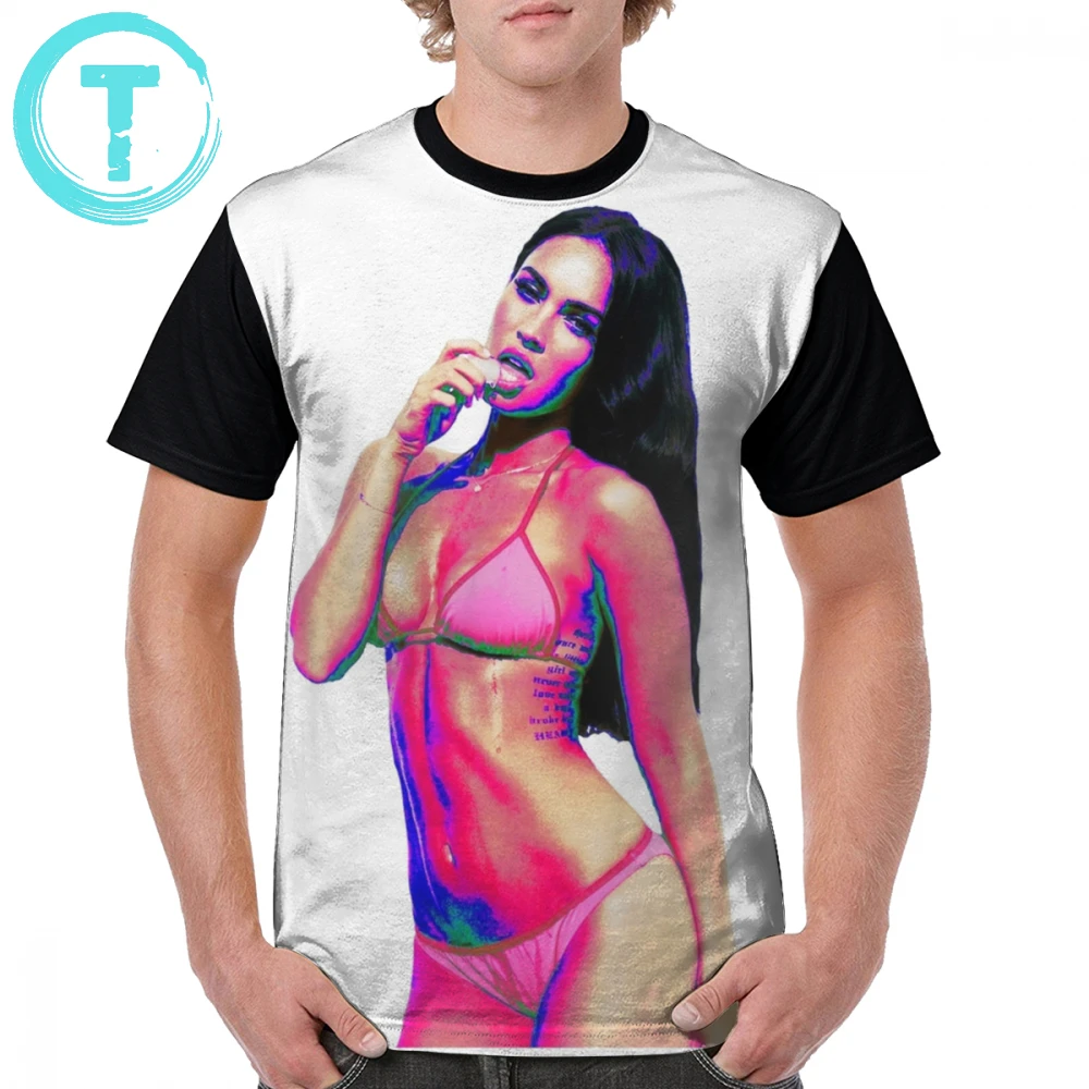 

Megan Fox T Shirt Megan Fox T-Shirt Short Sleeves Awesome Graphic Tee Shirt Basic Plus size Printed 100 Polyester Mens Tshirt
