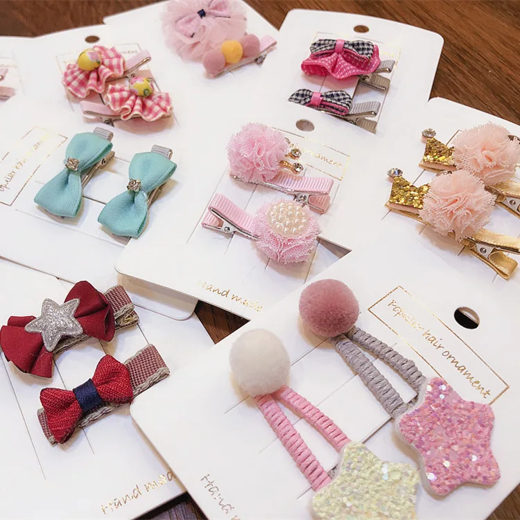

Sale Cute Chiffon Kids Hair clip Bowknot Children Hairpins crystal Baby Floral Kids Crown Headwear Hair Accessories